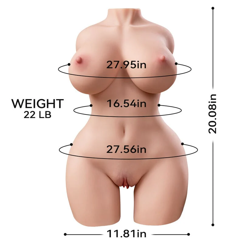 APP Controlled 24LB thrusting Sex Doll Female Torso with Huge Breasts Fat Butt - Image 5