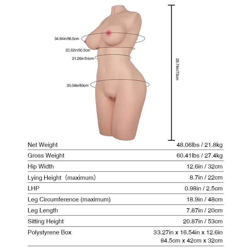Diana: 48.06LB Realistic Masturbator Pornstar Sex Doll - Image 4