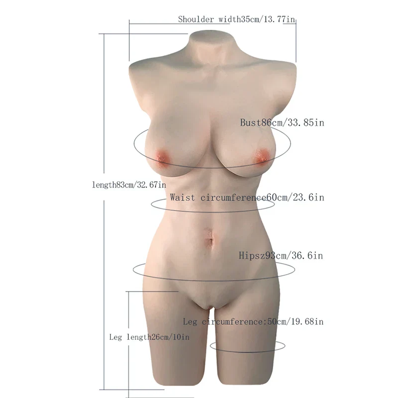 Emma - 50.7 lbs Life Size Platinum Silicone Realistic Female Torso - Image 2
