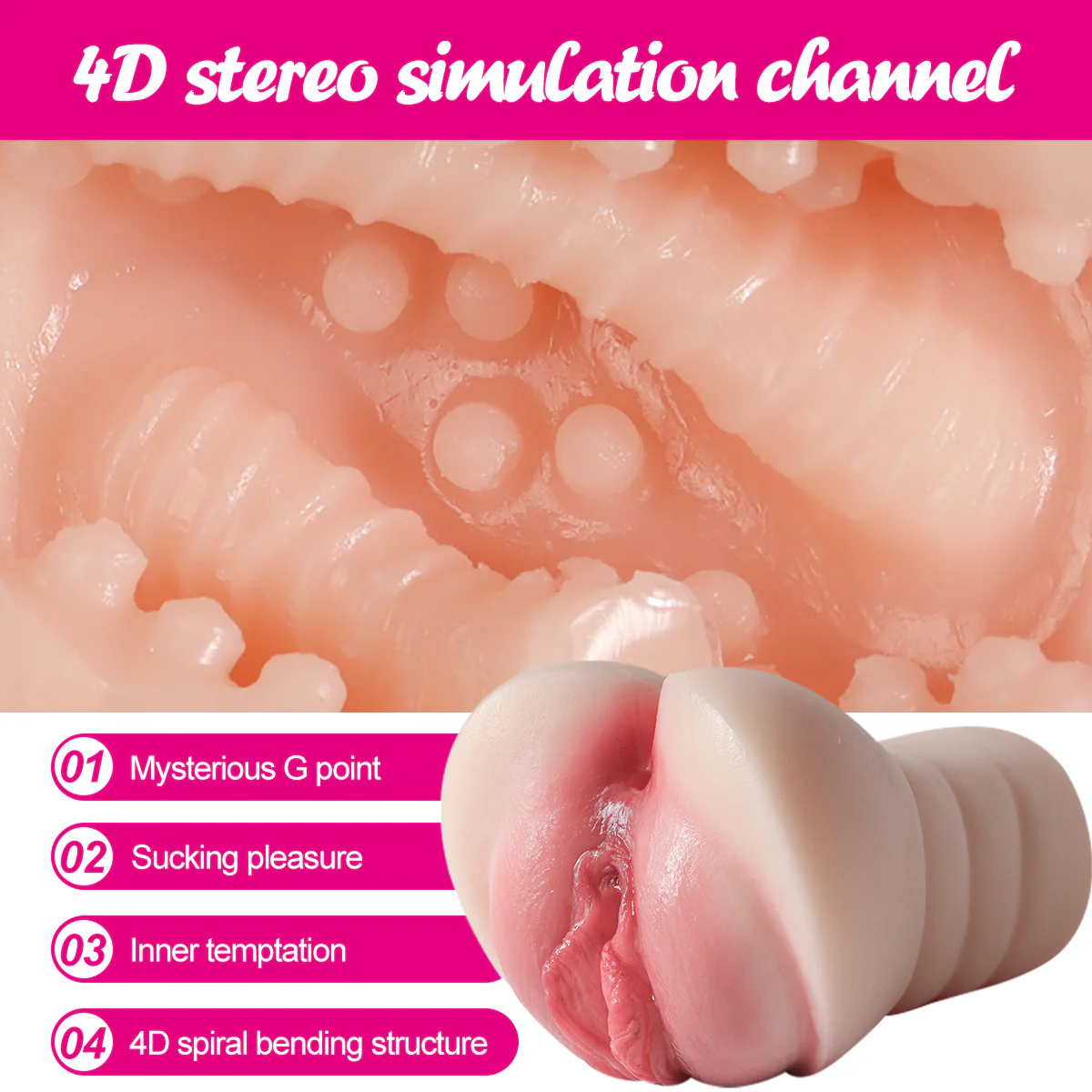 RealVagina P7017 Realistc Pocket Pussy With Realistic Skin Texture - Image 12