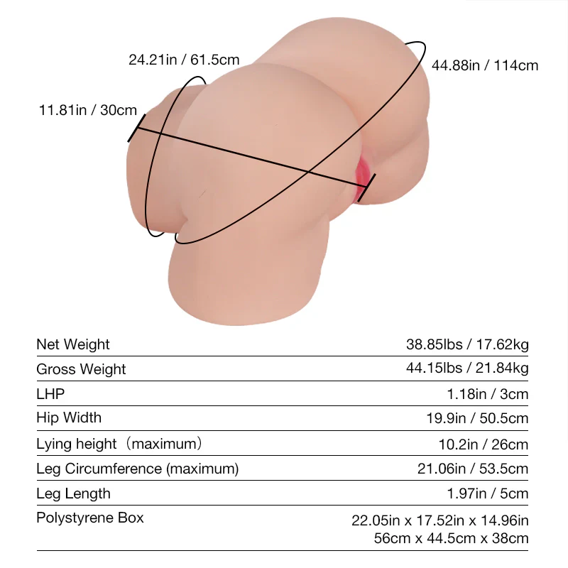 Tantaly Daisy 2.0: 38.9LB Big Ass Sex Doll Realistic Pussy Toy - Image 11