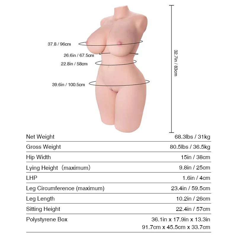 Tantaly Monroe 2.0: 68LB BBW Full Size Sex Doll, Curvy Breasts & Ass - Image 11