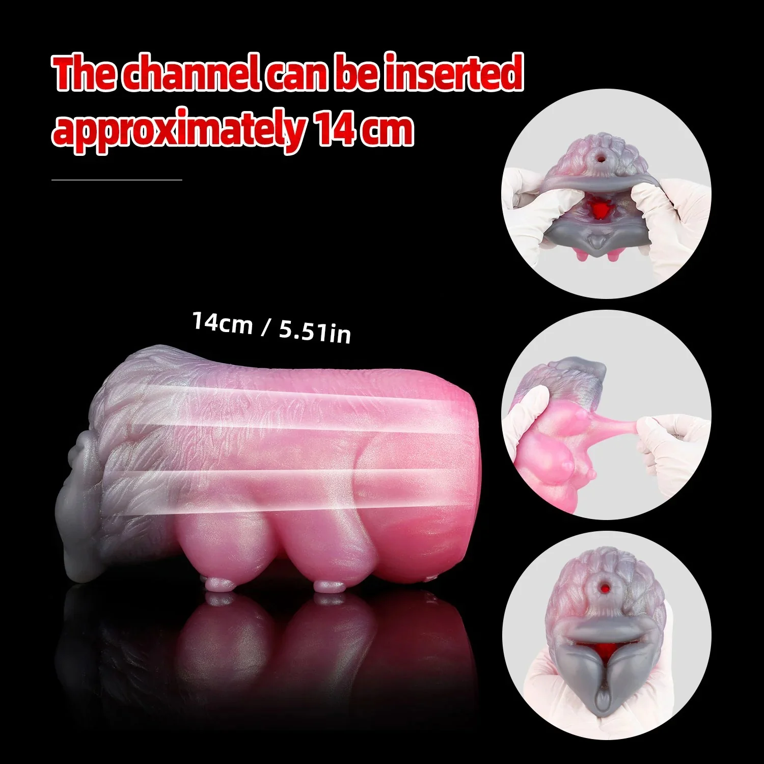 Wolf Beauty Pocket Pussy Male Masturbator - Fantasy Silicone - Image 8